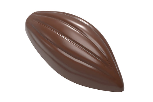 CW2477 - Chocolate World - Cocoa Bean With 6 Lines Polycarbonate Mould