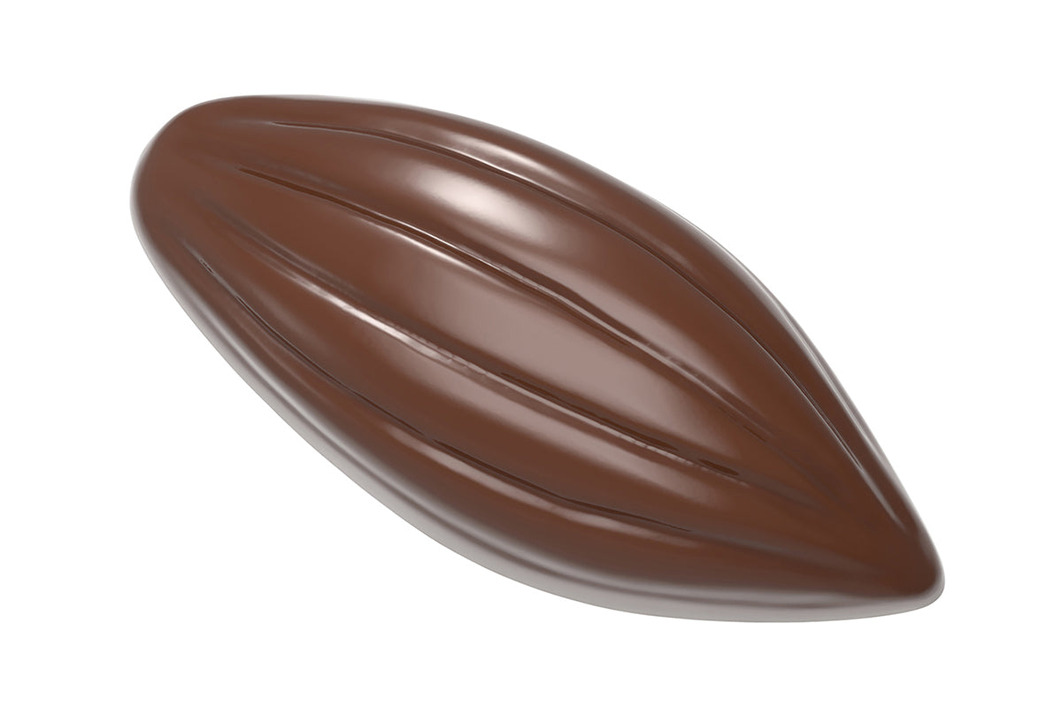 CW2477 - Chocolate World - Cocoa Bean With 6 Lines Polycarbonate Mould