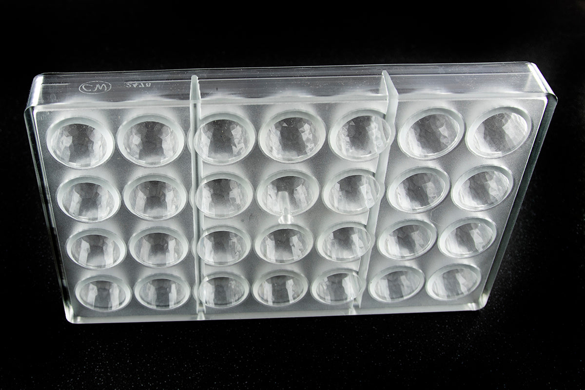 CW2478 - Chocolate World - Chocolate Cone Facet Polycarbonate Mould
