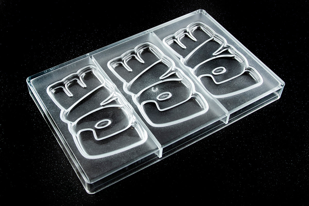 CW2489 - Chocolate World - Chocolate Tablet "Love" Polycarbonate Mould
