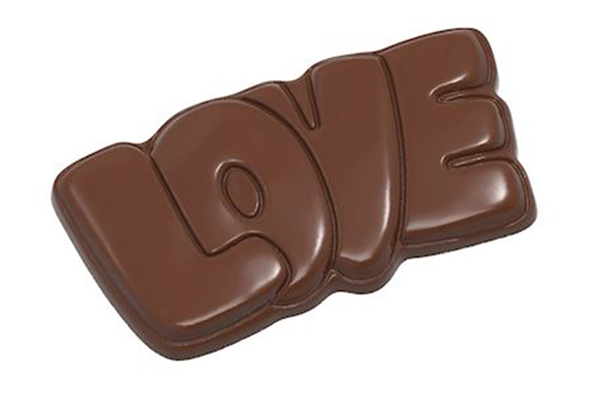 CW2489 - Chocolate World - Chocolate Tablet "Love" Polycarbonate Mould
