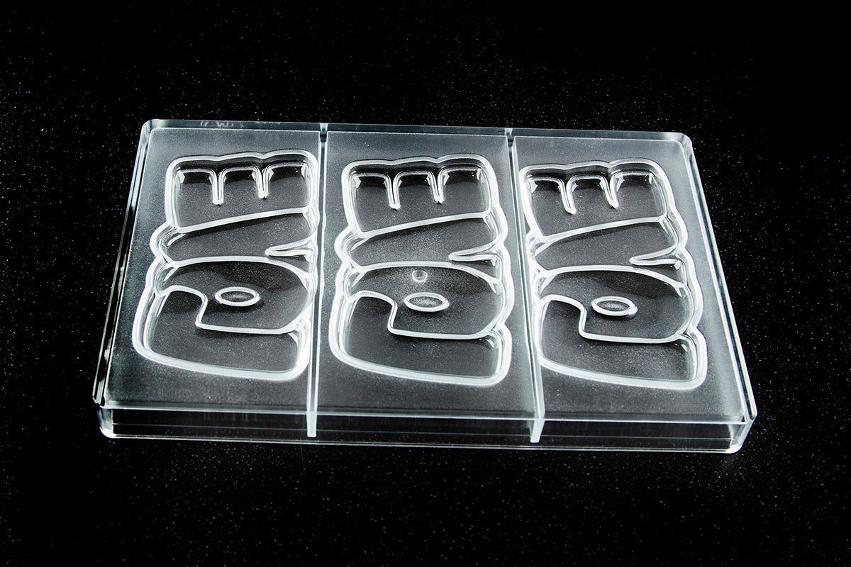 CW2489 - Chocolate World - Chocolate Tablet "Love" Polycarbonate Mould