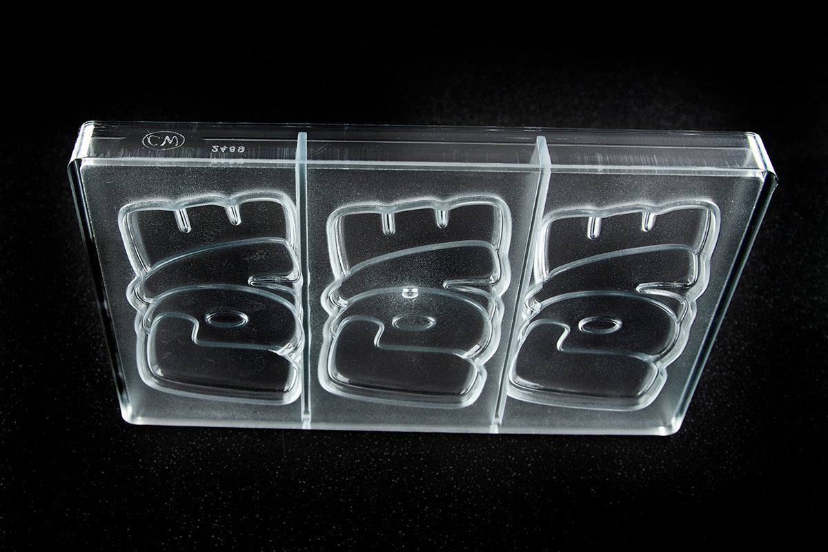 CW2489 - Chocolate World - Chocolate Tablet "Love" Polycarbonate Mould