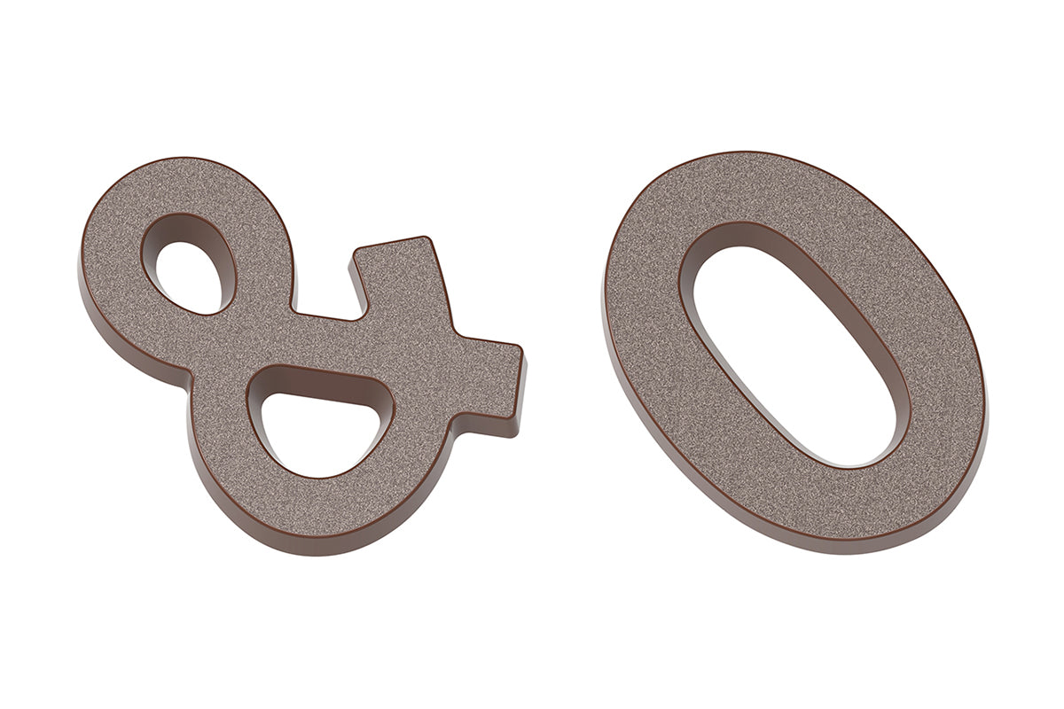 CW2496 - Chocolate World - Number 0 And & Polycarbonate Mould
