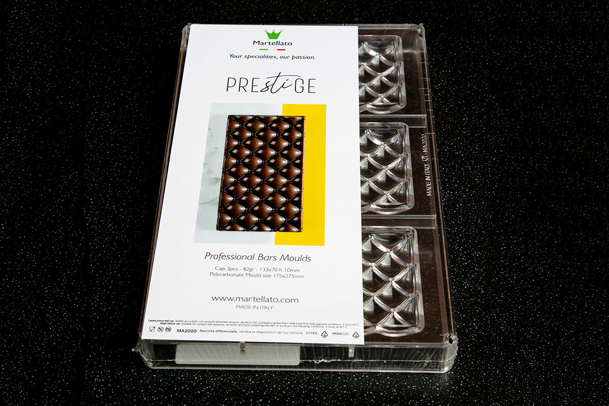 MA2020 - Martellato - Mini Quilted Bar Polycarbonate Chocolate Mould