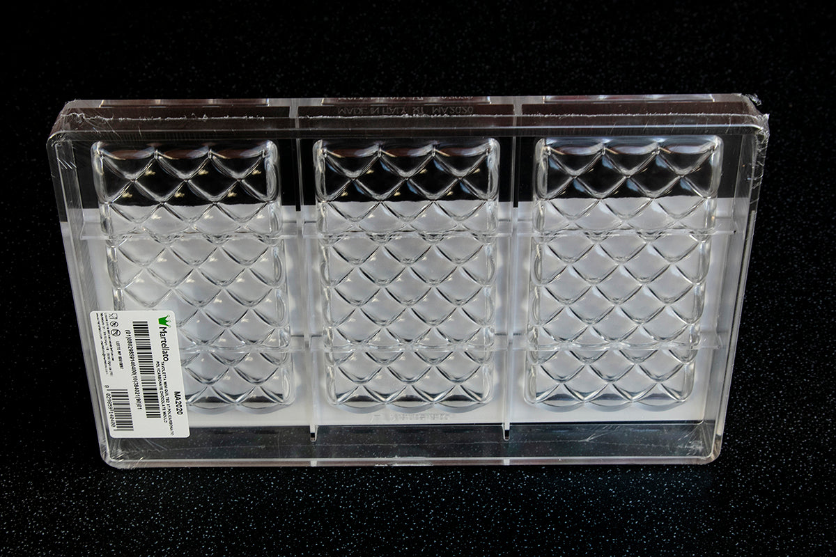 MA2020 - Martellato - Mini Quilted Bar Polycarbonate Chocolate Mould