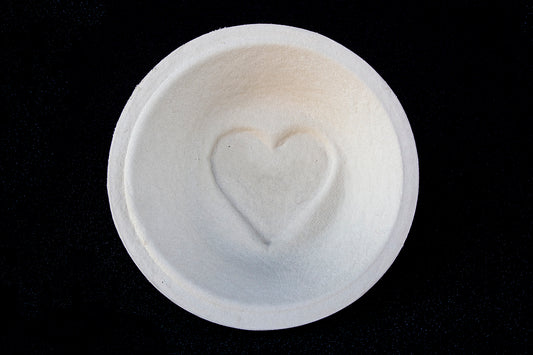 Round Banneton - Heart Pattern - 750g - 1kg Dough Weight