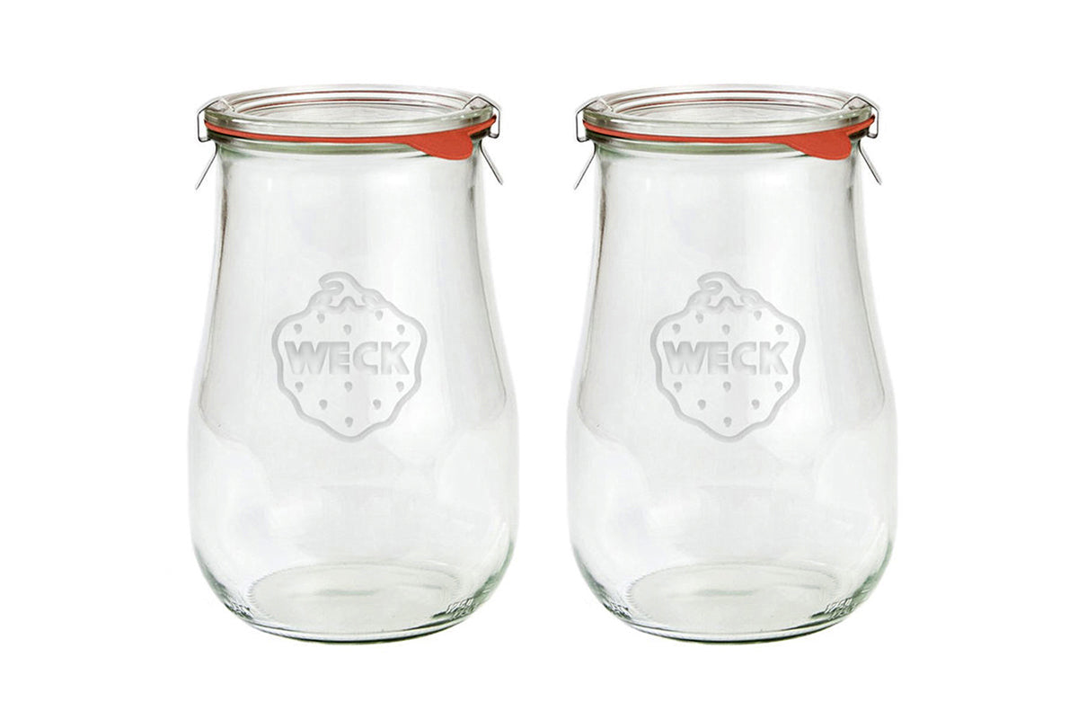 2x WECK® 738 - 1750ml Tulip Glass Jar
