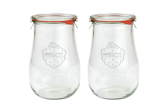 2x WECK® 738 - 1750ml Tulip Glass Jar