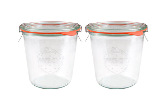 2x WECK® 742 - 580ml Mold Glass Jar