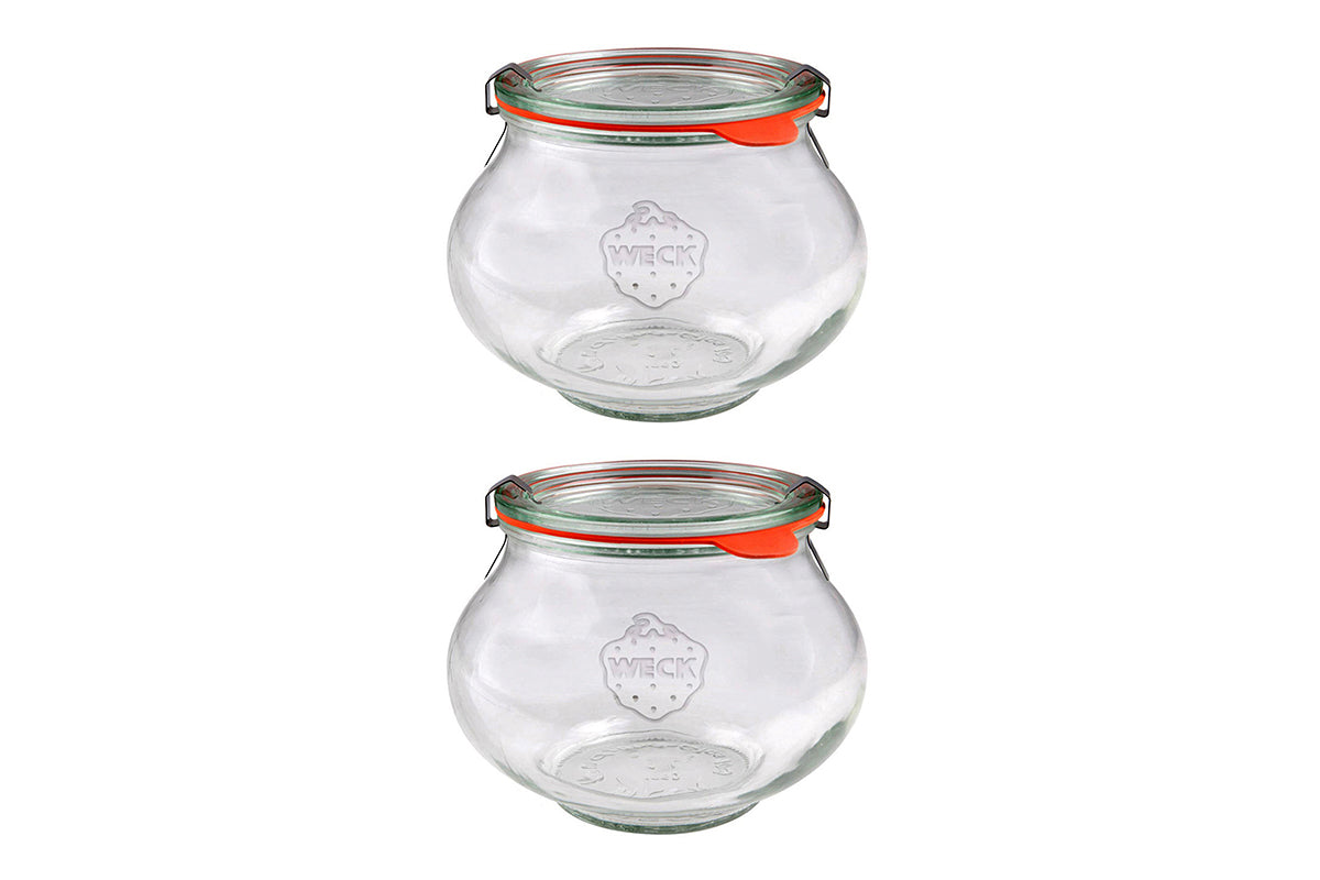2x WECK® 748 - 1062ml Jewelry Glass Jar