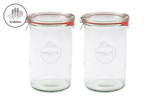 2x WECK® 782 - 1000ml Mold Glass Jar