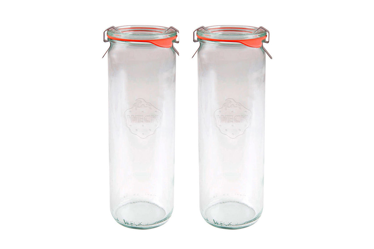 2x WECK® 905 - 600ml Cylindrical Glass Jar