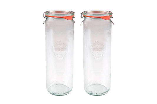 2x WECK® 905 - 600ml Cylindrical Glass Jar