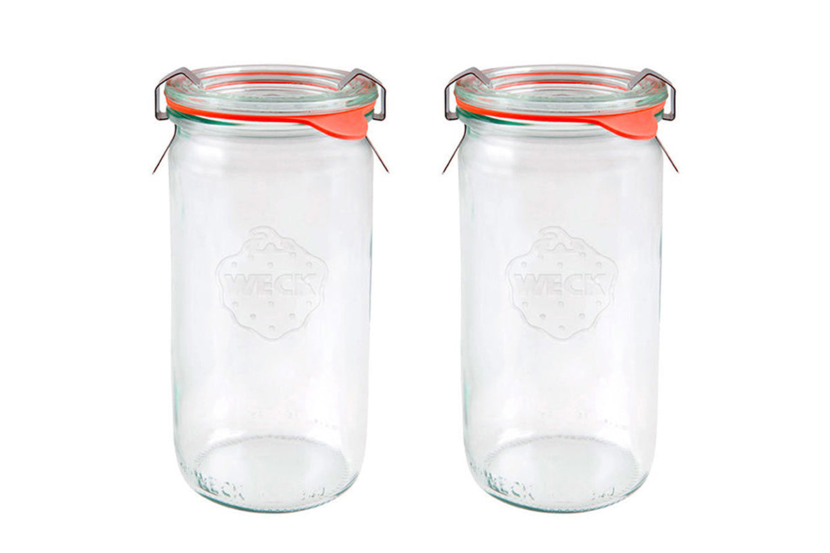 2x WECK® 975 - 340ml Cylindrical Glass Jar