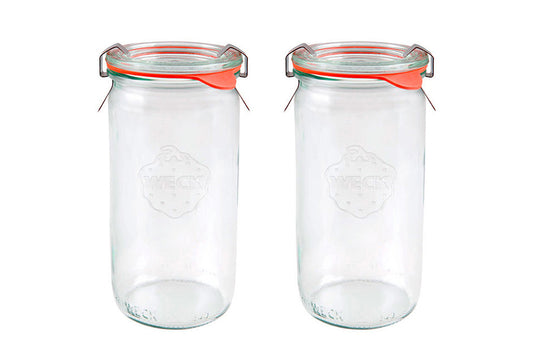 2x WECK® 975 - 340ml Cylindrical Glass Jar