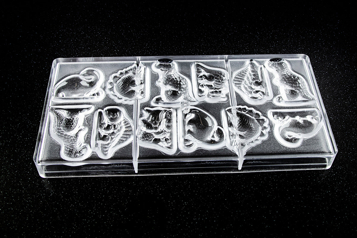 CW1346 - Chocolate World - 10g Dinosaur (5 Figures) Polycarbonate Mould